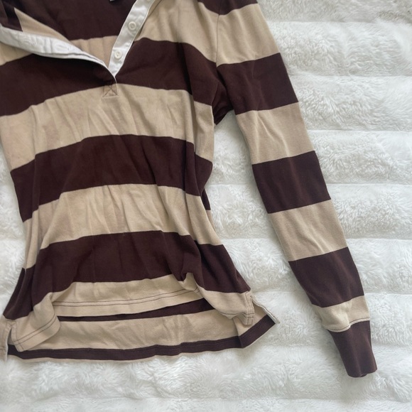 collared stripped sweatshirt - Picture 2 of 5